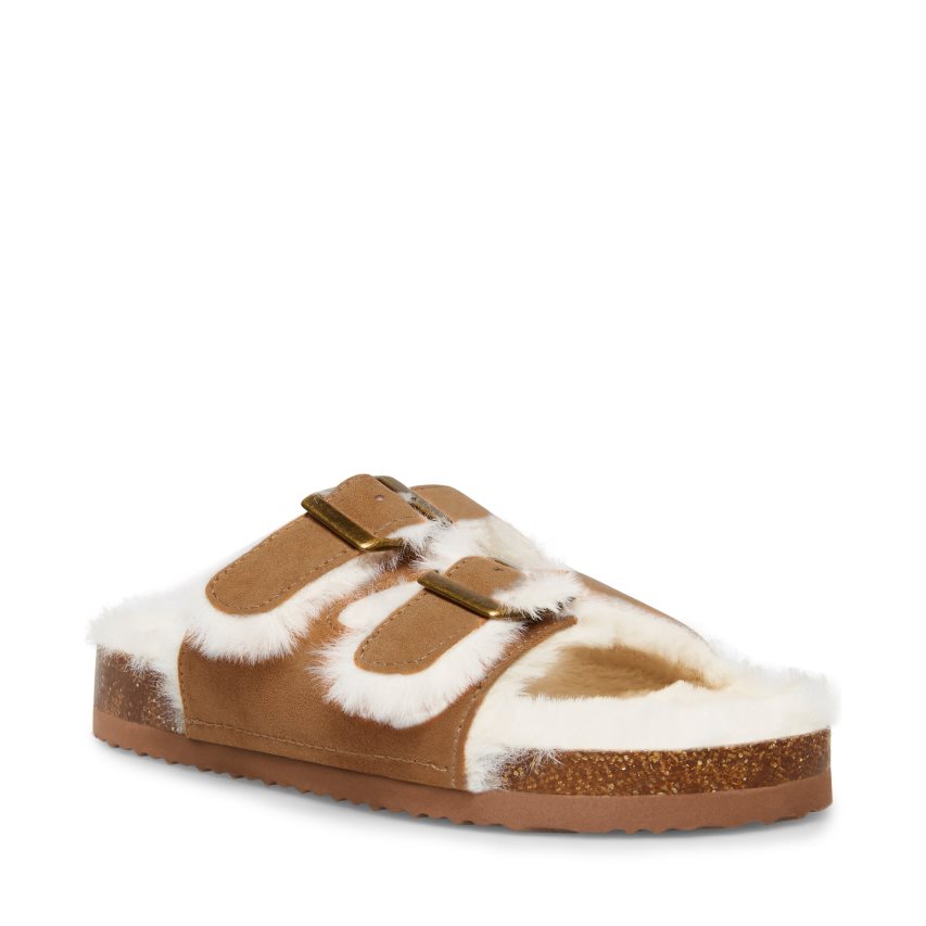 Sandalias de Diapositivas Steve Madden Jleena Niños Marrones | ES BY10E8